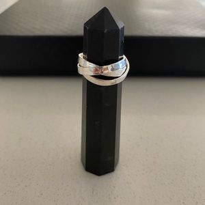 Sterling silver 3 band triple interlocking ring - 925 (size 5, 6.5 & 8)